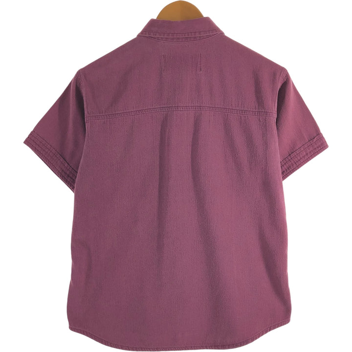Harley-Davidson Pullover Short Sleeve Denim Shirt Women's M cotton purple type Vintage Second Hand