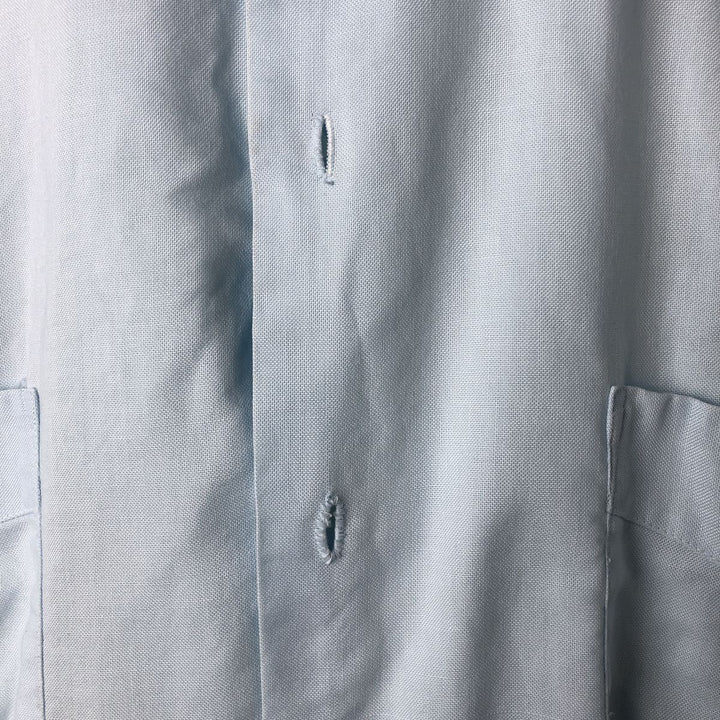 LA CUBANITA Wide Collar Short Sleeve Cuban Shirt Box Shirt Men's Size L polyester Blue type light blue Vintage Second Hand