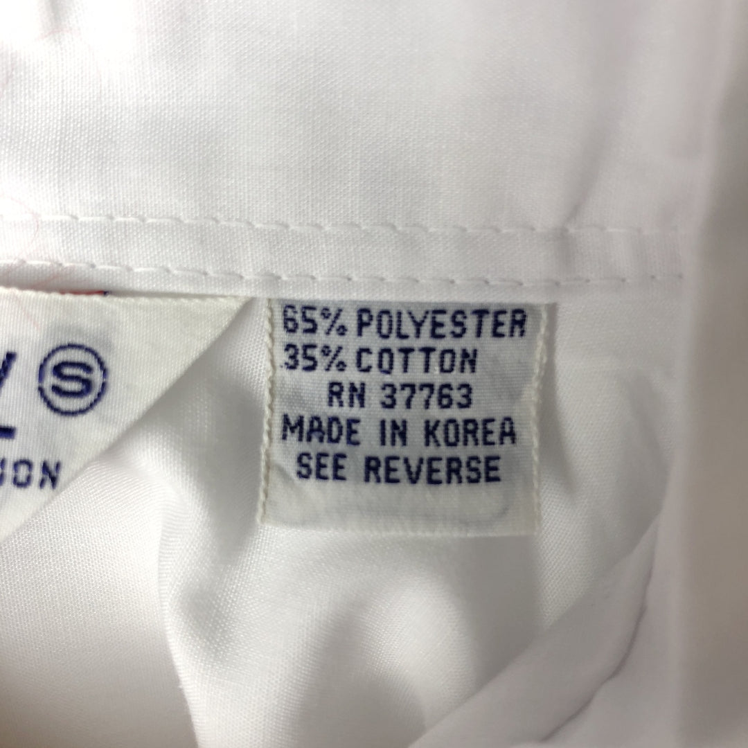 80'S ROMANI Short Sleeve Cuban Shirt Box Shirt Men's S Size Vintage polyester white type Vintage Second Hand