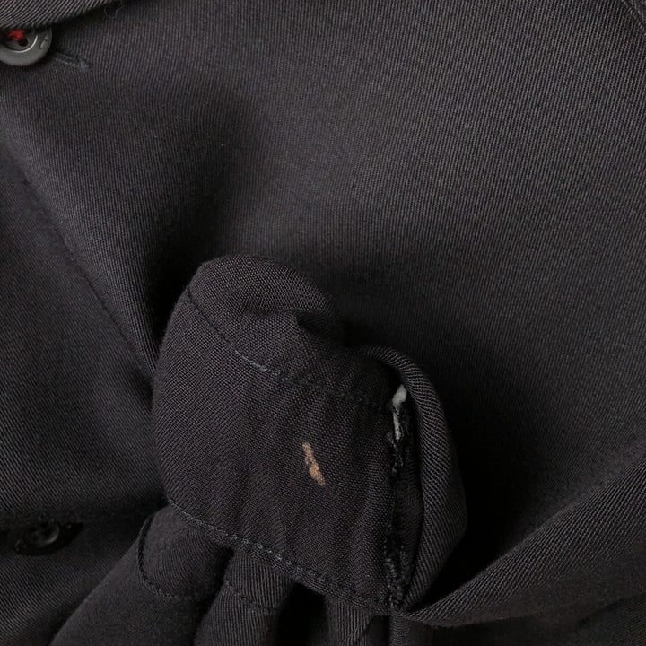 NXT Open Collar Box Shirt, Short Sleeve Bowling Shirt, Men's Size L Rayon black type Vintage Second Hand