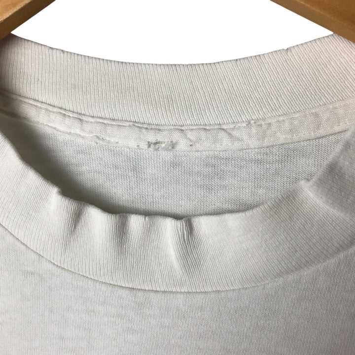 Fraternity Parody College T-Shirt Men's L Size Vintage unclear white type Vintage Second Hand