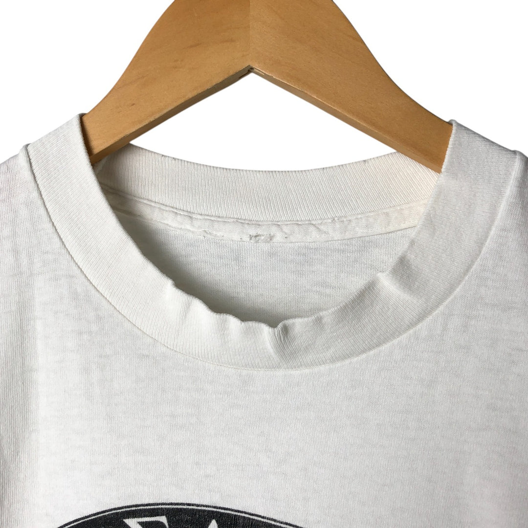 Fraternity Parody College T-Shirt Men's L Size Vintage unclear white type Vintage Second Hand