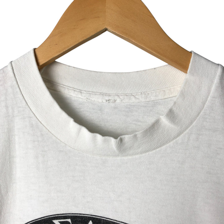 Fraternity Parody College T-Shirt Men's L Size Vintage unclear white type Vintage Second Hand
