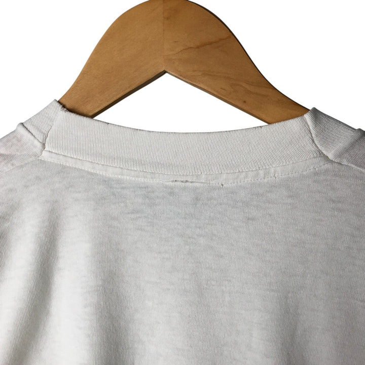 Fraternity Parody College T-Shirt Men's L Size Vintage unclear white type Vintage Second Hand