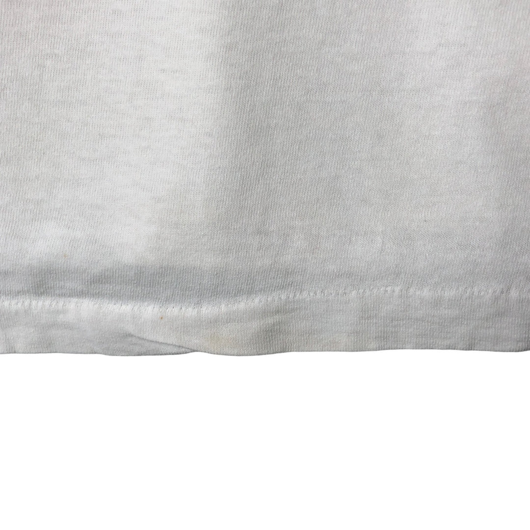 Fraternity Parody College T-Shirt Men's L Size Vintage unclear white type Vintage Second Hand