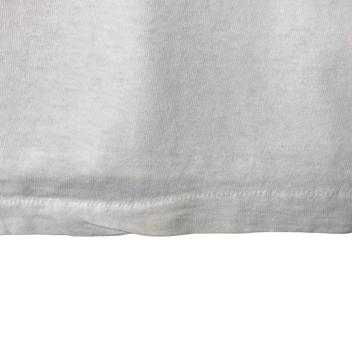 Fraternity Parody College T-Shirt Men's L Size Vintage unclear white type Vintage Second Hand