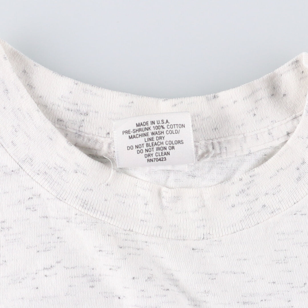 RENEGADE Fish Pattern Animal T-Shirt Made in USA Men's L Size Vintage cotton white type Vintage Second Hand