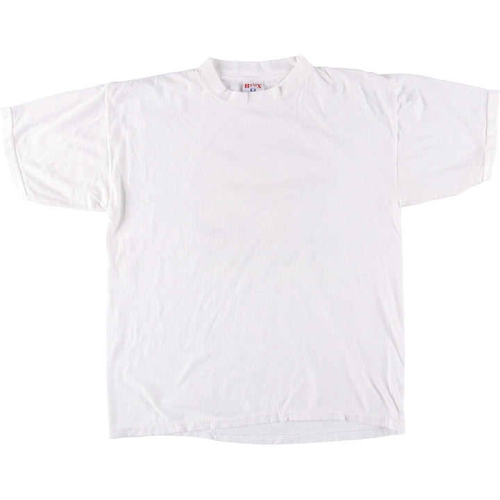 90'S BASIX Dog Pattern Back Print Animal T-Shirt Made in USA Men's L Size Vintage cotton white type Vintage Second Hand