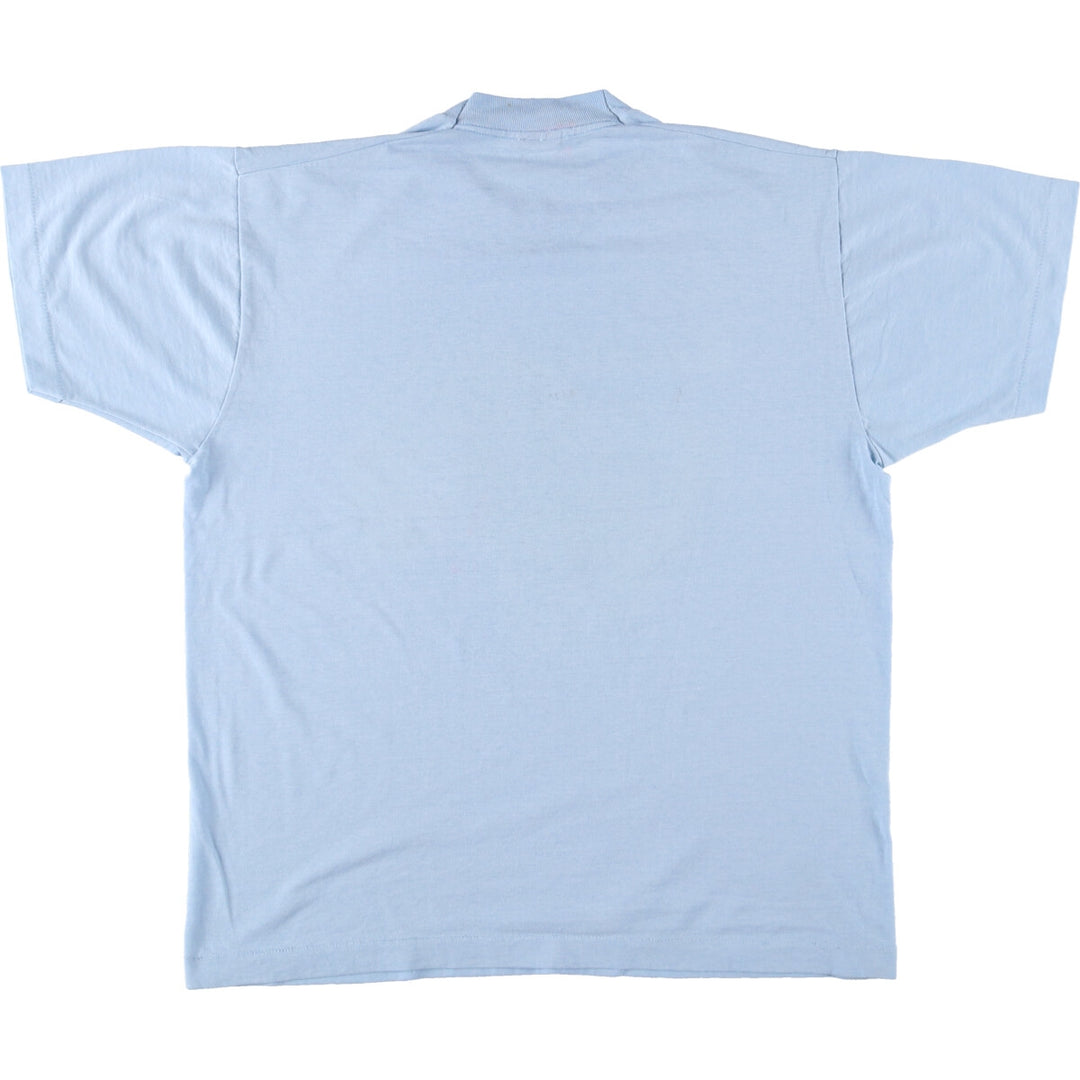 90'S Fruit of the Loom BEST Dog Pattern BEAGLE Animal T-Shirt Made in USA Men's L Size Vintage cotton Blue type light blue Vintage Second Hand