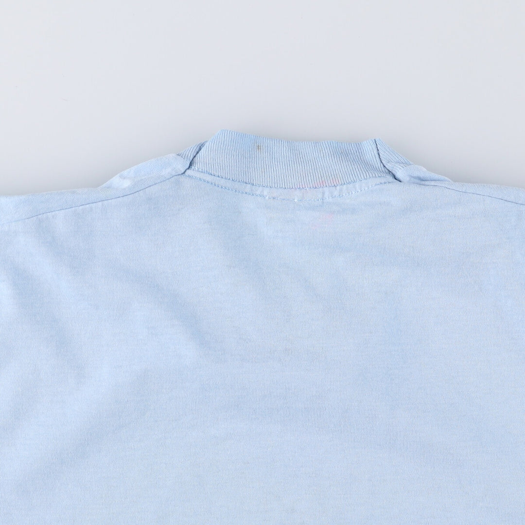 90'S Fruit of the Loom BEST Dog Pattern BEAGLE Animal T-Shirt Made in USA Men's L Size Vintage cotton Blue type light blue Vintage Second Hand