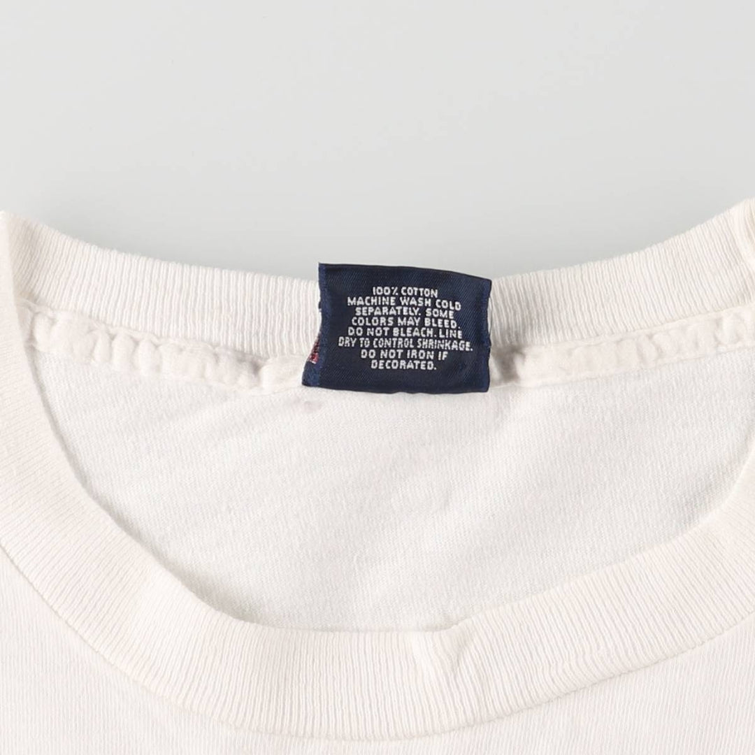 Jansport Sports Print T-shirt Made in USA Men's M size cotton white type Vintage Second Hand