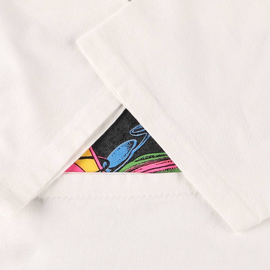 Jansport Sports Print T-shirt Made in USA Men's M size cotton white type Vintage Second Hand