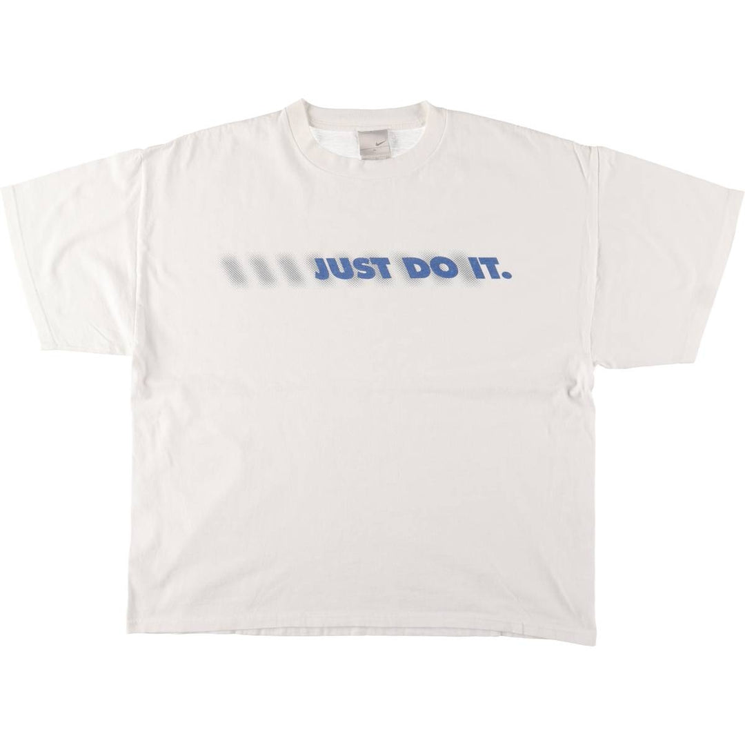 Nike NIKE printed T-shirt Men's XL size cotton white type Vintage Second Hand