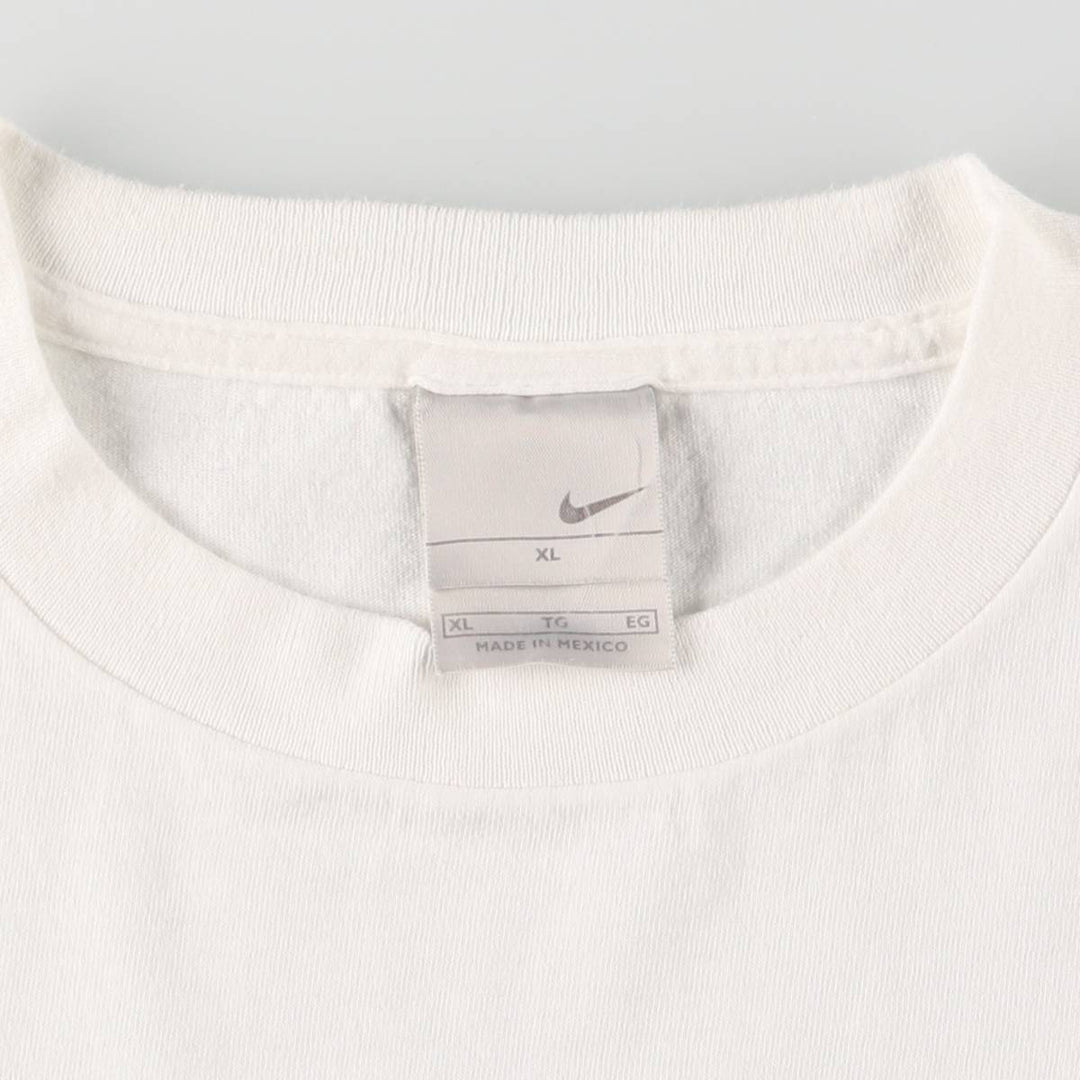 Nike NIKE printed T-shirt Men's XL size cotton white type Vintage Second Hand