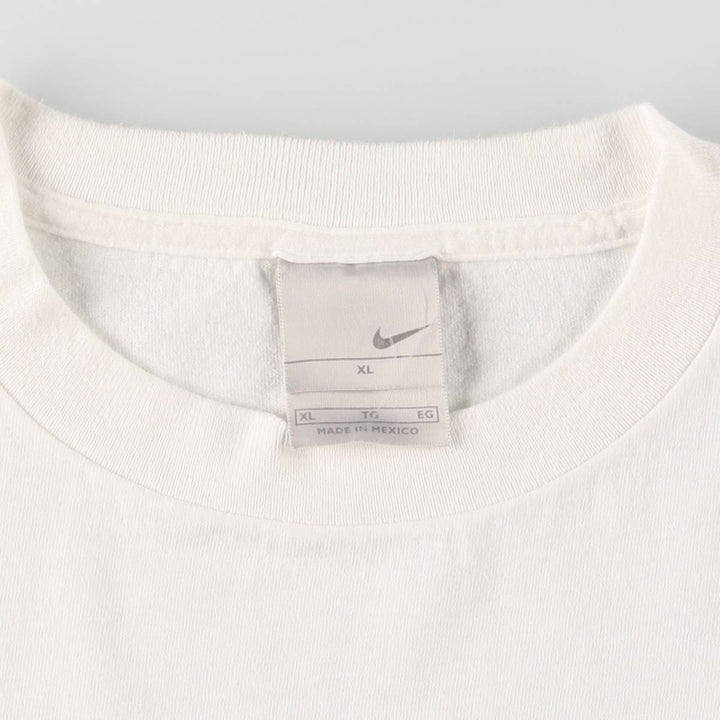 Nike NIKE printed T-shirt Men's XL size cotton white type Vintage Second Hand