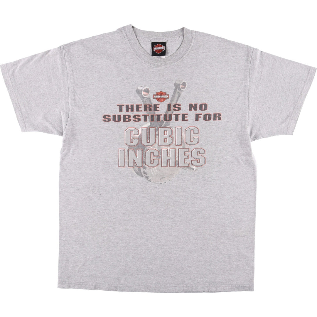 00'S Harley-Davidson Motorcycle Bike T-shirt Made in USA Men's L size cotton gray type Vintage Second Hand