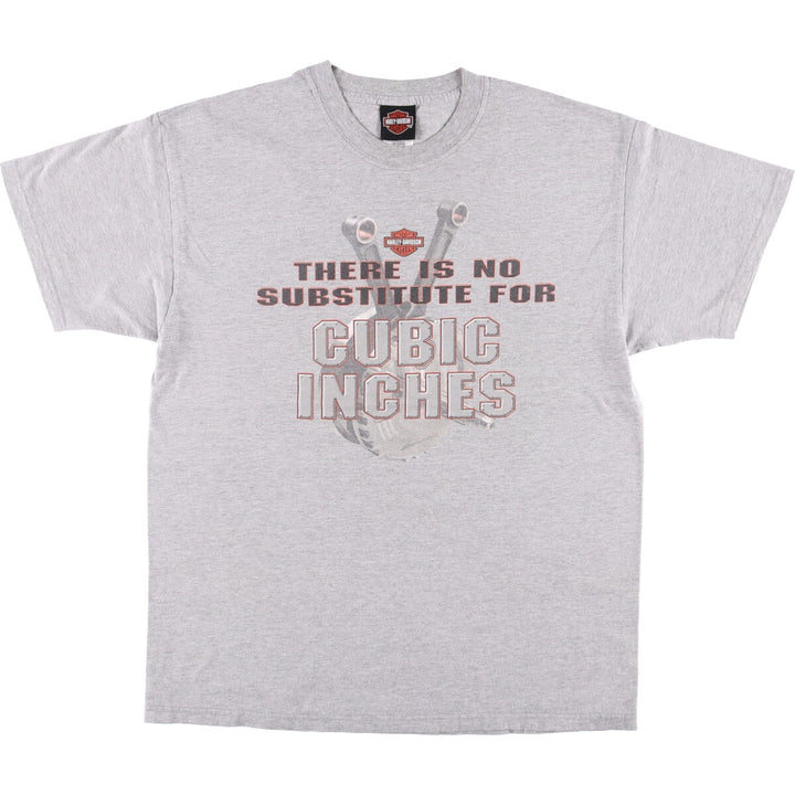 00'S Harley-Davidson Motorcycle Bike T-shirt Made in USA Men's L size cotton gray type Vintage Second Hand