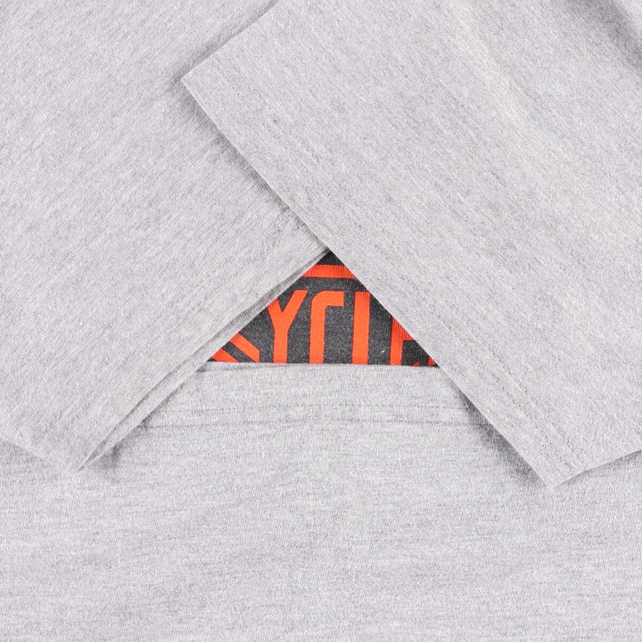 00'S Harley-Davidson Motorcycle Bike T-shirt Made in USA Men's L size cotton gray type Vintage Second Hand