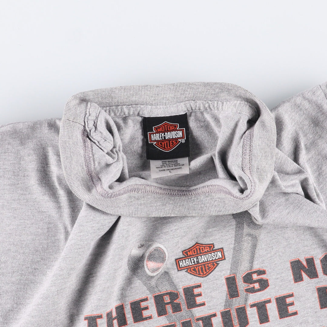 00'S Harley-Davidson Motorcycle Bike T-shirt Made in USA Men's L size cotton gray type Vintage Second Hand