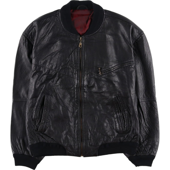 Vintage 80'S YESSICA leather jacket, size L, men's genuine leather black type Vintage Second Hand