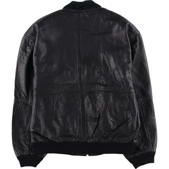 Vintage 80'S YESSICA leather jacket, size L, men's genuine leather black type Vintage Second Hand
