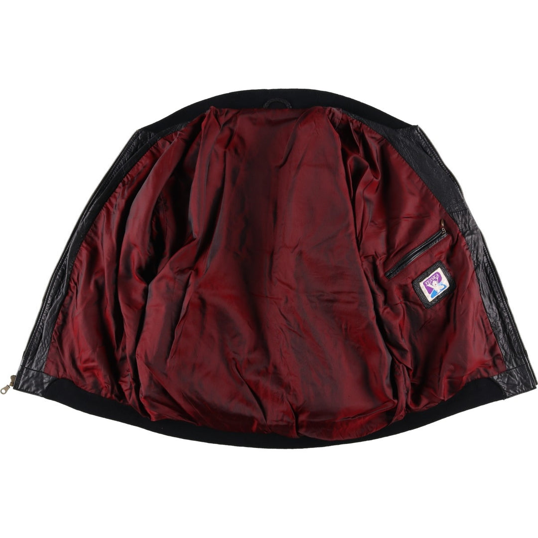 Vintage 80'S YESSICA leather jacket, size L, men's genuine leather black type Vintage Second Hand