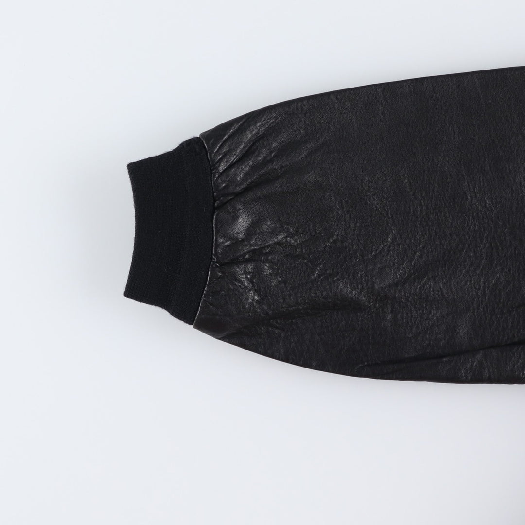 Vintage 80'S YESSICA leather jacket, size L, men's genuine leather black type Vintage Second Hand