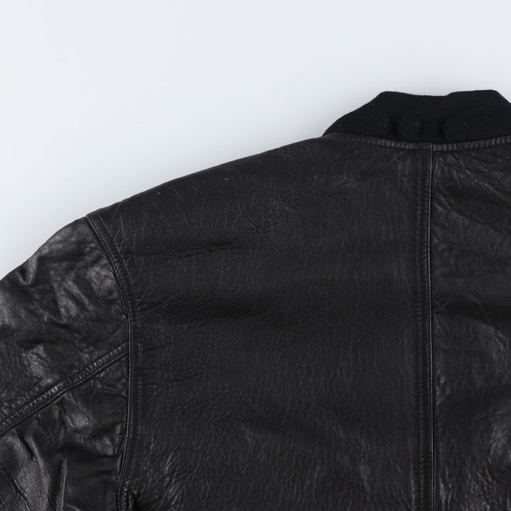 Vintage 80'S YESSICA leather jacket, size L, men's genuine leather black type Vintage Second Hand