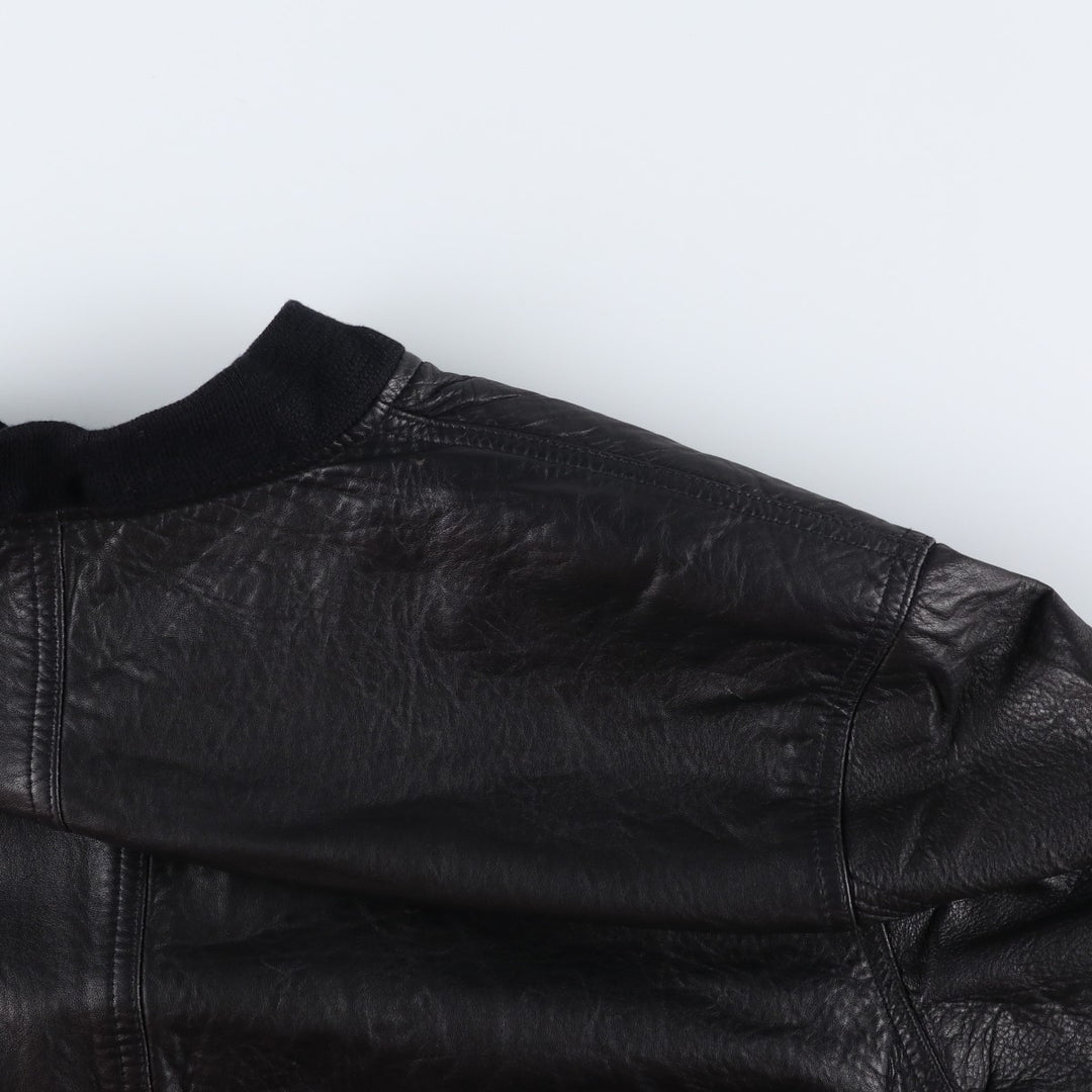 Vintage 80'S YESSICA leather jacket, size L, men's genuine leather black type Vintage Second Hand