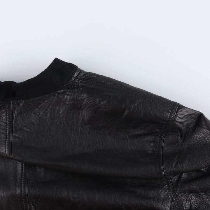 Vintage 80'S YESSICA leather jacket, size L, men's genuine leather black type Vintage Second Hand
