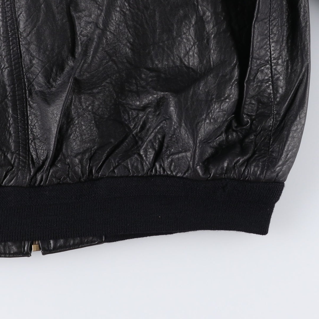Vintage 80'S YESSICA leather jacket, size L, men's genuine leather black type Vintage Second Hand