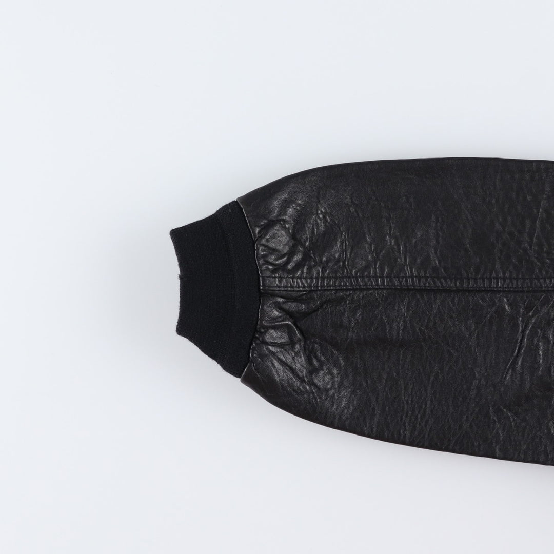 Vintage 80'S YESSICA leather jacket, size L, men's genuine leather black type Vintage Second Hand