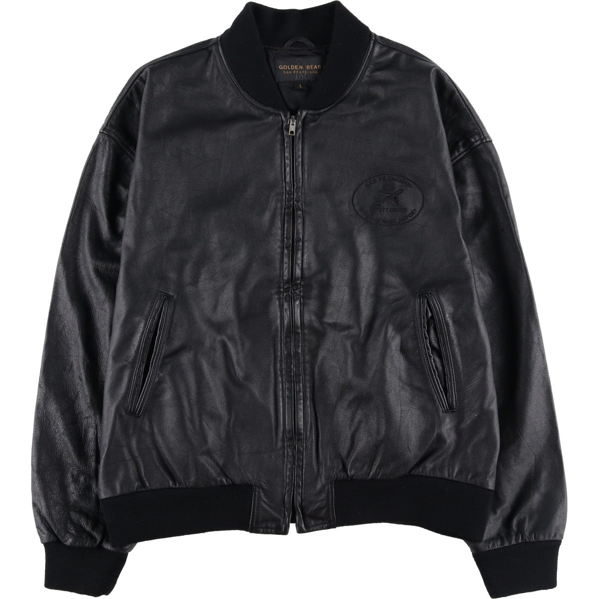 90s-00'S GOLDEN BEAR Leather Blouson, Made in USA, Men's Size L
