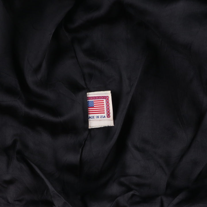 90s-00'S GOLDEN BEAR Leather Blouson, Made in USA, Men's Size L genuine leather black type Vintage Second Hand