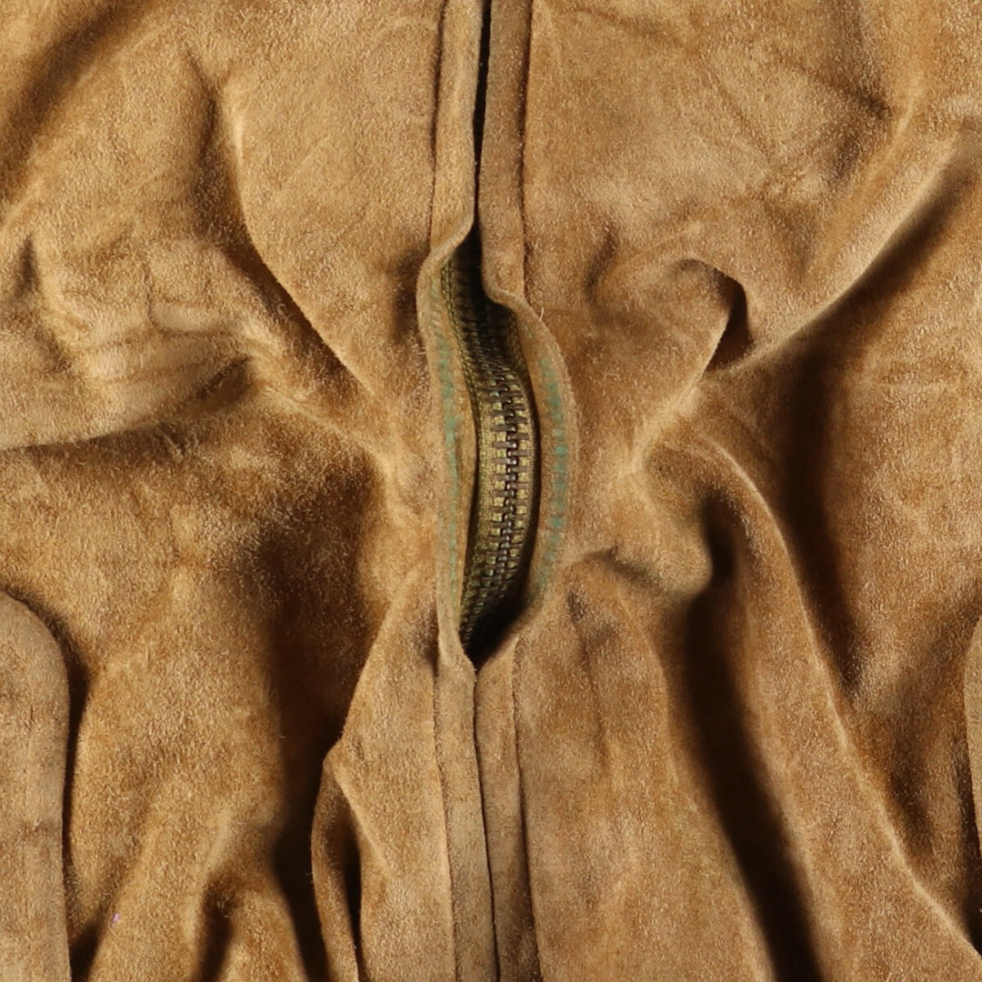 POLO by Ralph Lauren Suede Leather Sports Jacket Harrington Jacket Men's M Size Genuine Leather Suede Leather Beige type Vintage Second Hand