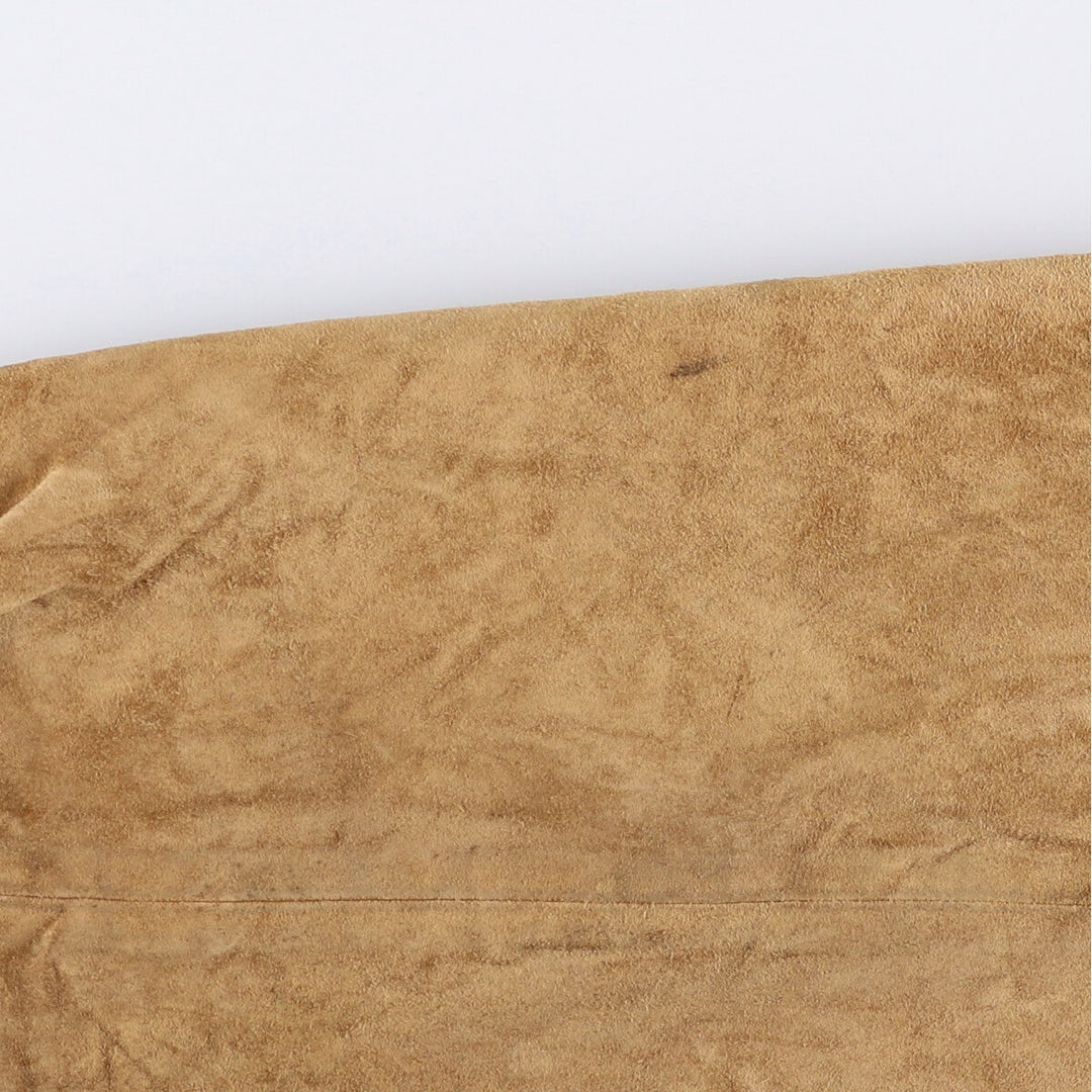 POLO by Ralph Lauren Suede Leather Sports Jacket Harrington Jacket Men's M Size Genuine Leather Suede Leather Beige type Vintage Second Hand