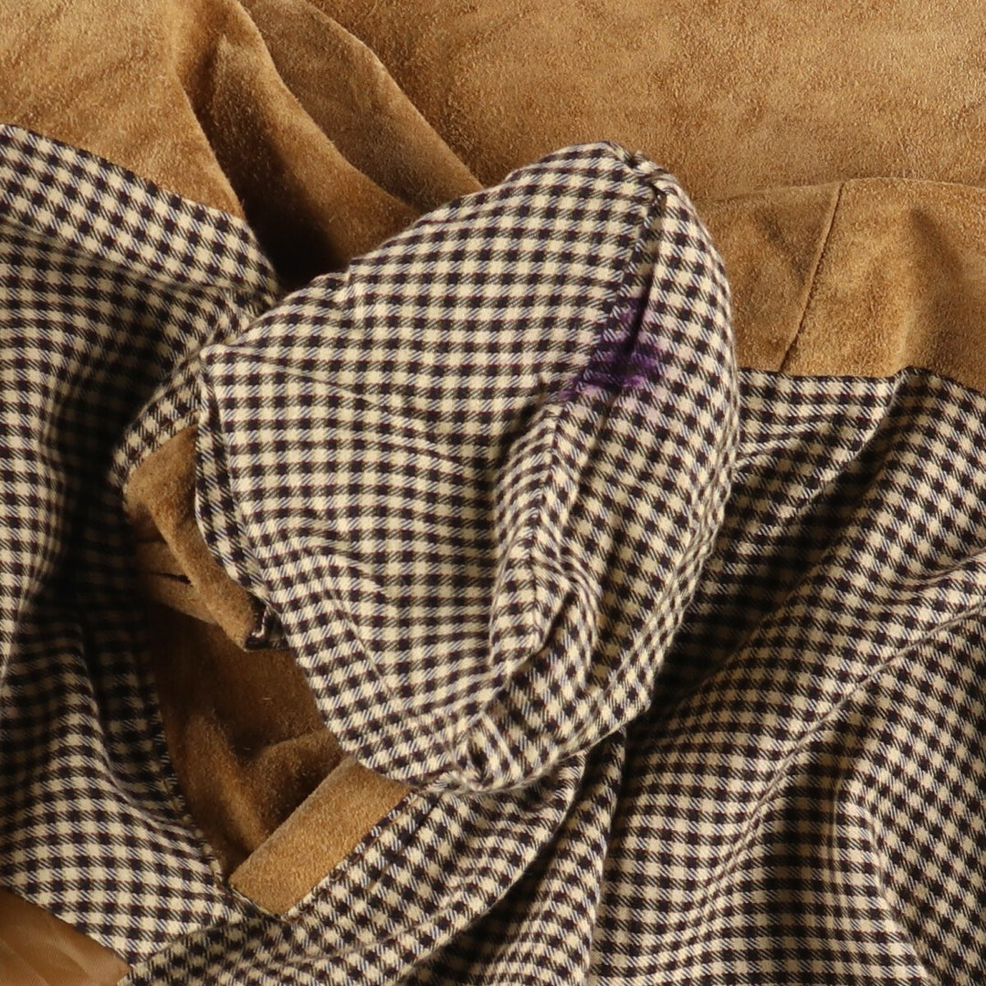 POLO by Ralph Lauren Suede Leather Sports Jacket Harrington Jacket Men's M Size Genuine Leather Suede Leather Beige type Vintage Second Hand