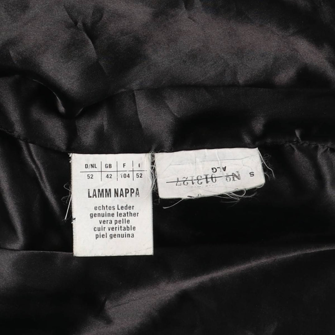 Swing top type leather blouson, men's size M genuine leather black type Vintage Second Hand