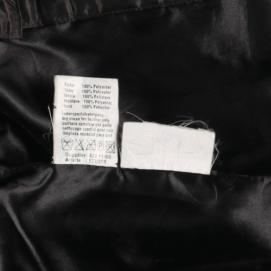 Swing top type leather blouson, men's size M genuine leather black type Vintage Second Hand