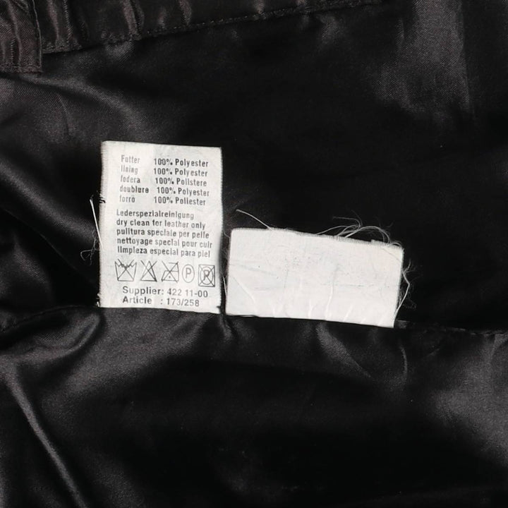 Swing top type leather blouson, men's size M genuine leather black type Vintage Second Hand