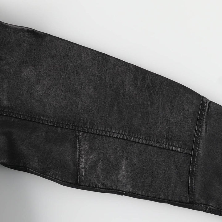 Swing top type leather blouson, men's size M genuine leather black type Vintage Second Hand
