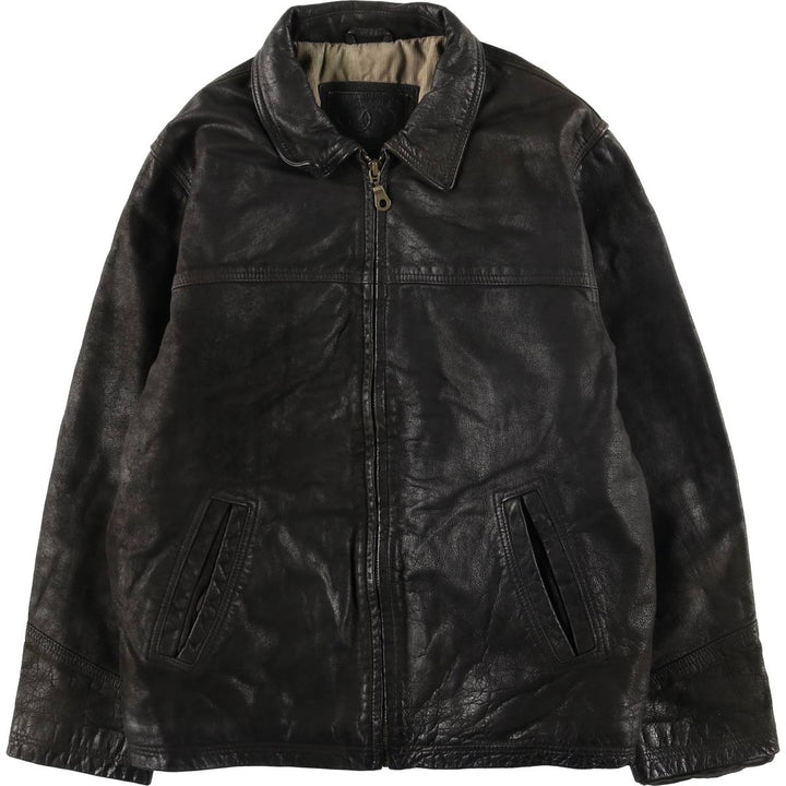 CIRO CITTERIO Swing Top Padded Leather Blouson, Men's Size M Polyester (insulation) black type Vintage Second Hand