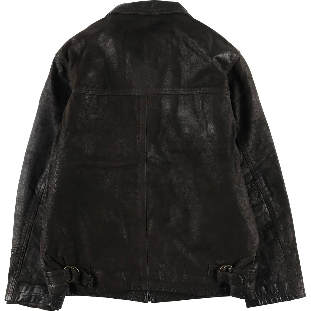 CIRO CITTERIO Swing Top Padded Leather Blouson, Men's Size M Polyester (insulation) black type Vintage Second Hand
