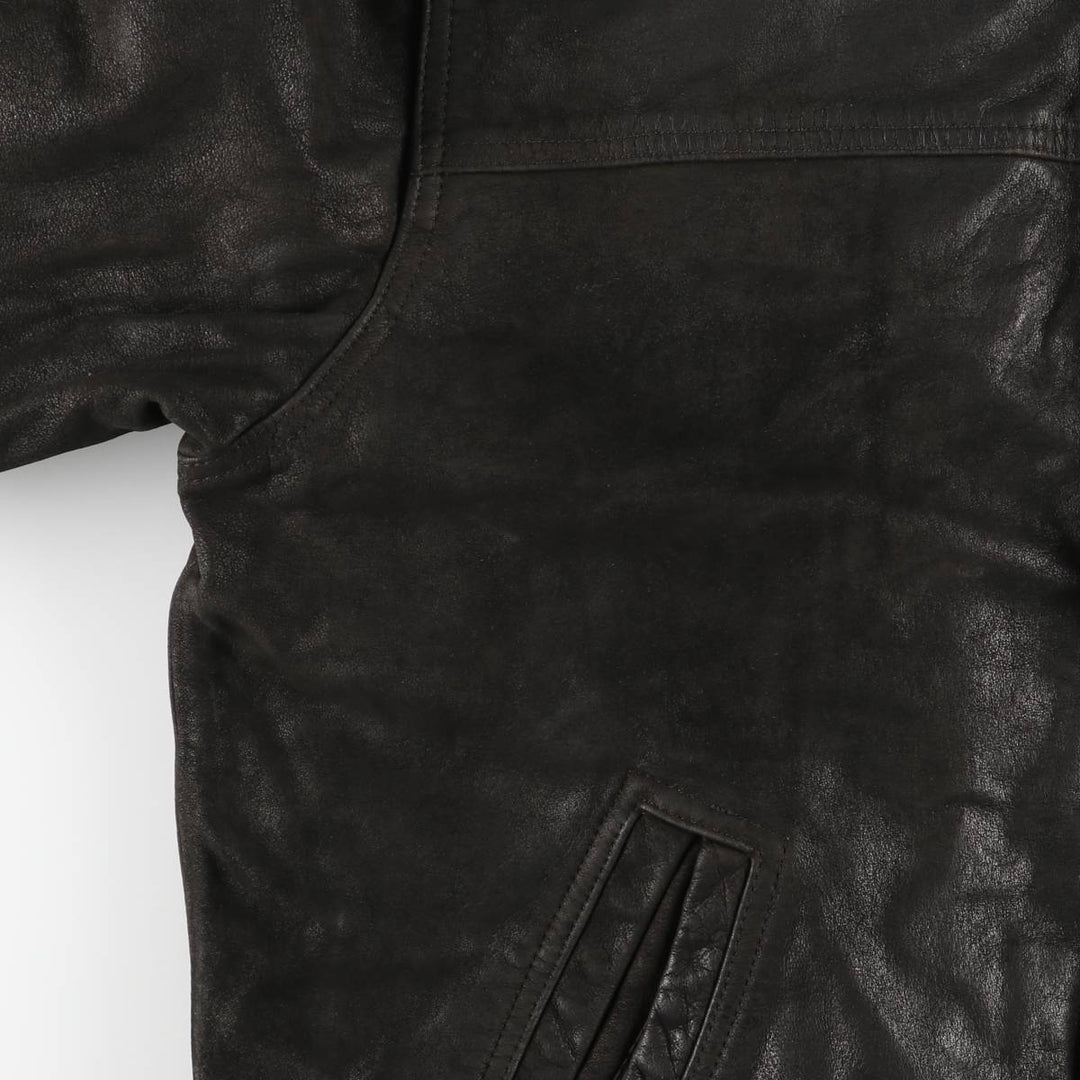CIRO CITTERIO Swing Top Padded Leather Blouson, Men's Size M Polyester (insulation) black type Vintage Second Hand