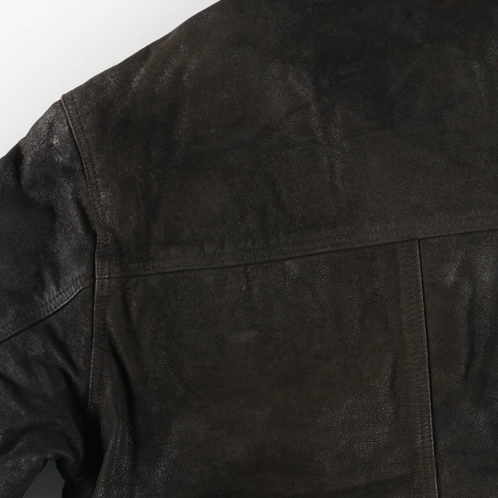 CIRO CITTERIO Swing Top Padded Leather Blouson, Men's Size M Polyester (insulation) black type Vintage Second Hand