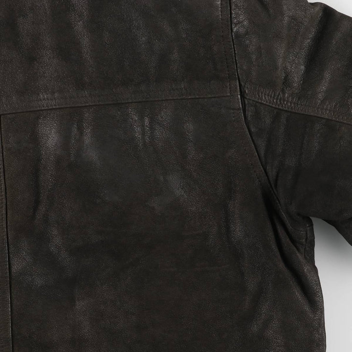 CIRO CITTERIO Swing Top Padded Leather Blouson, Men's Size M Polyester (insulation) black type Vintage Second Hand