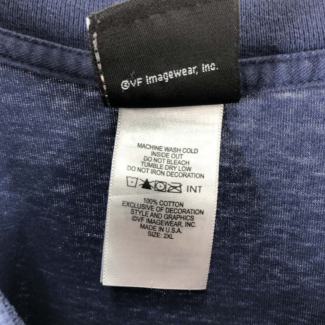 00'S Harley-Davidson Motorcycle Bike T-shirt Made in USA Men's XXL cotton blue type Vintage Second Hand