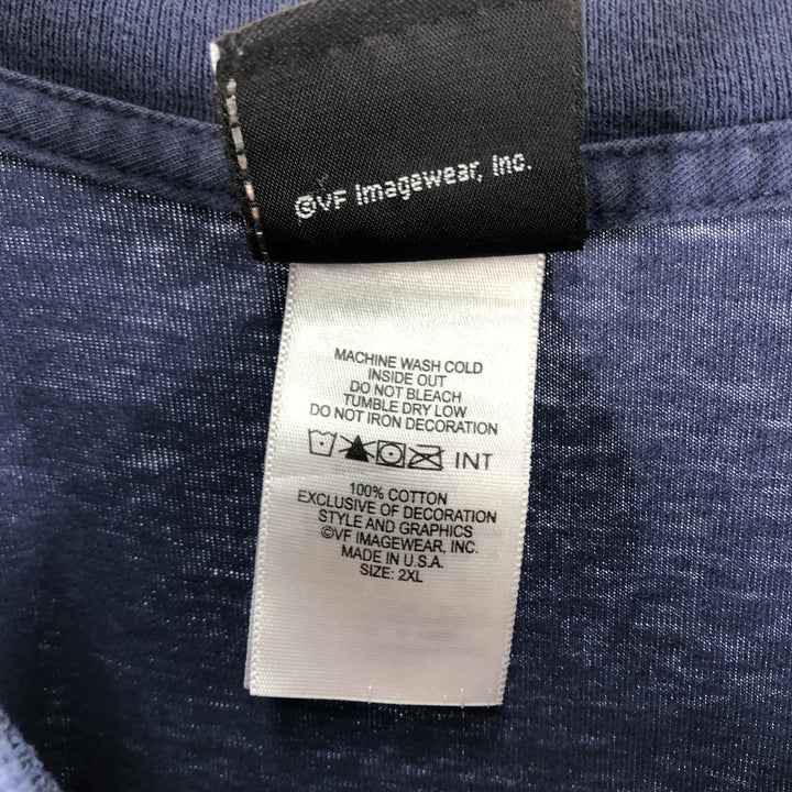 00'S Harley-Davidson Motorcycle Bike T-shirt Made in USA Men's XXL cotton blue type Vintage Second Hand