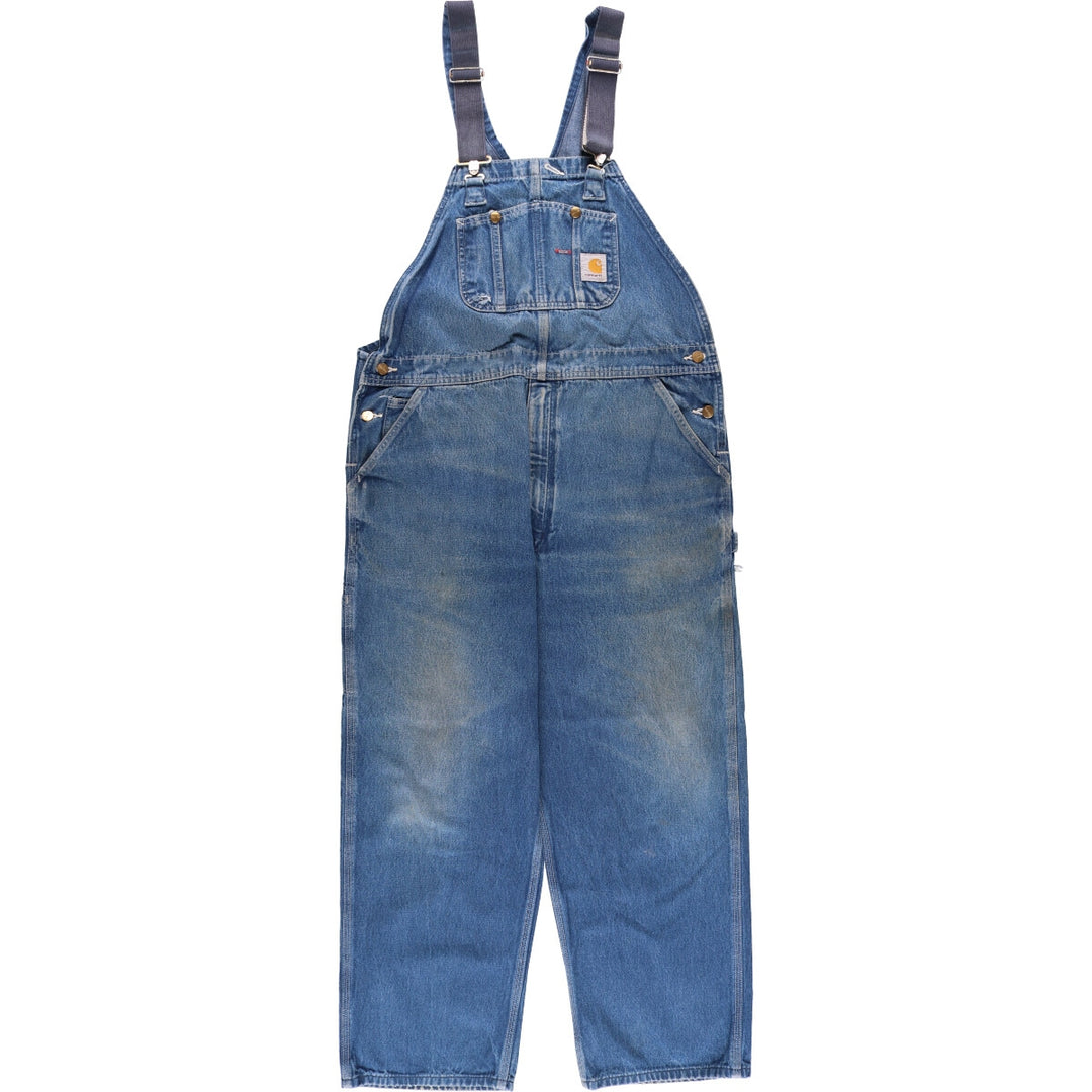 Big size Carhartt denim overalls for men, equivalent to w43 cotton blue type Vintage Second Hand