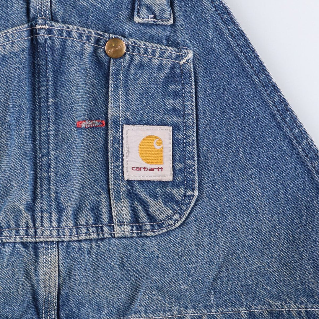 Big size Carhartt denim overalls for men, equivalent to w43 cotton blue type Vintage Second Hand
